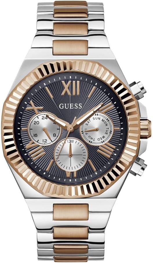Guess GW0703G4 Equity, Herrenuhr, Quarz, 46mm, Edelstahl, Bicolor, Multifunktion, 5 ATM, mit Originalverpackung. | Zustand: Sehr Gut