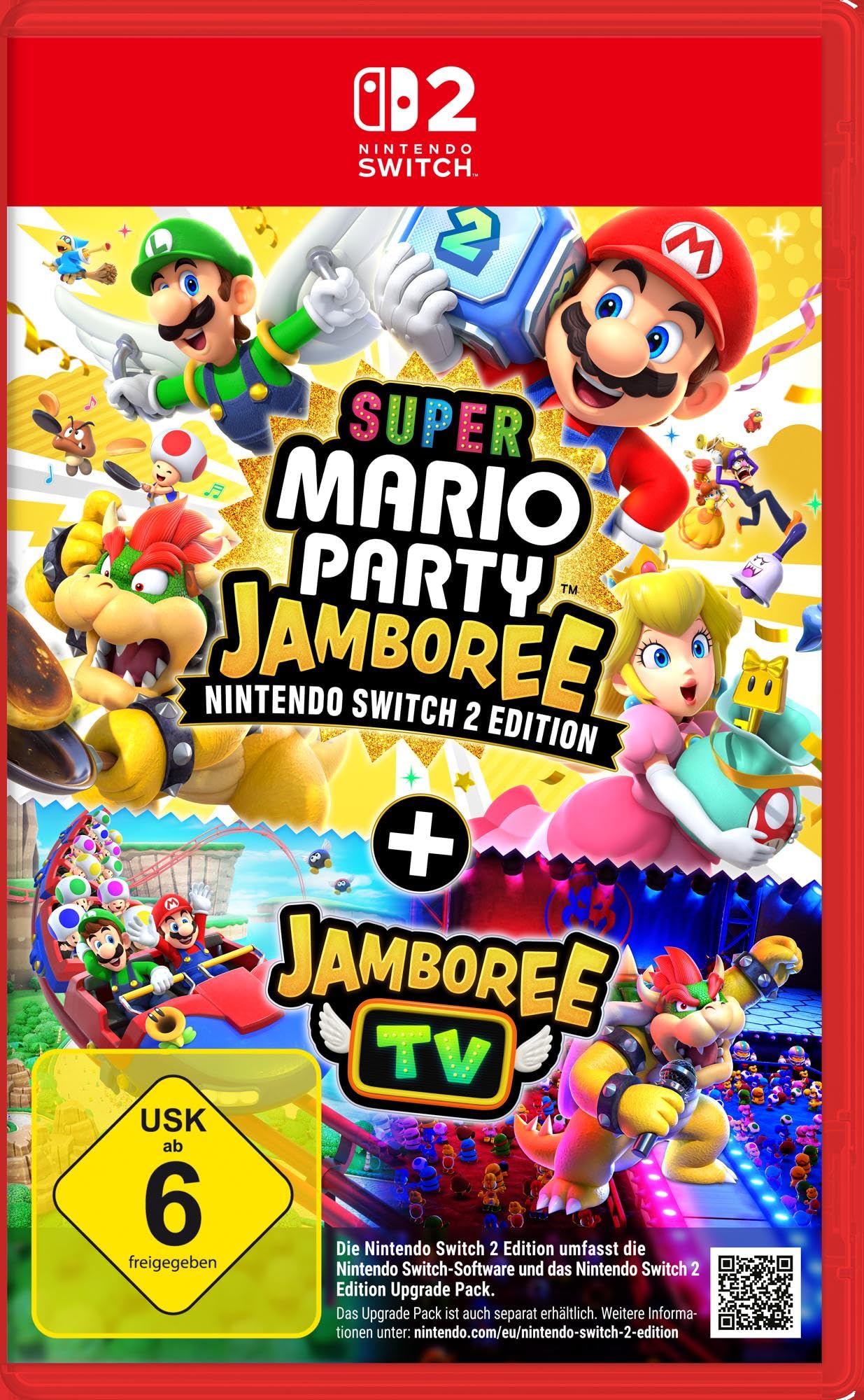 Nintendo Super Mario Party Jamboree NS2, Exklusive Switch 2 Edition mit Jamboree TV Modus, über 110 Minispielen und 7 Boards. | Zustand: Sehr Gut | Farbe: rot