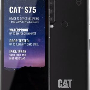 Cat S75 Schwarz 2023, Robustes 5G Smartphone mit Satelliten-Messaging, IP68 | IP69K, ovp | SimLock: Frei | Zustand: Wie Neu | Farbe:  | Akku: 100%