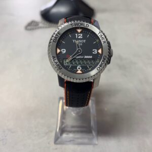 Tissot T-Navigator 3000, Quarz-Multifunktionsuhr mit T-Touch Technologie, Chrono, Alarm, T-World. | Zustand: Gut | Farbe: silber