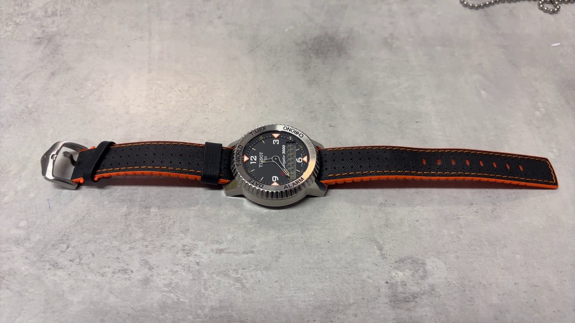 Tissot T-Navigator 3000, Quarz-Multifunktionsuhr mit T-Touch Technologie, Chrono, Alarm, T-World. | Zustand: Gut | Farbe: silber – Bild 5