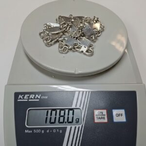 Silber Kette 108g, Silberkette mit ovalen Gliedern, Gewicht 108,0 g, auf Waage gezeigt. | Zustand: Sehr Gut | Farbe: silber