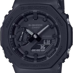 Casio G-Shock GA-2100-1A1ER, Analog-Digital, Carbon Core Guard, Schwarz, Wasserdicht 200m. | Zustand: Sehr Gut | Farbe: schwarz