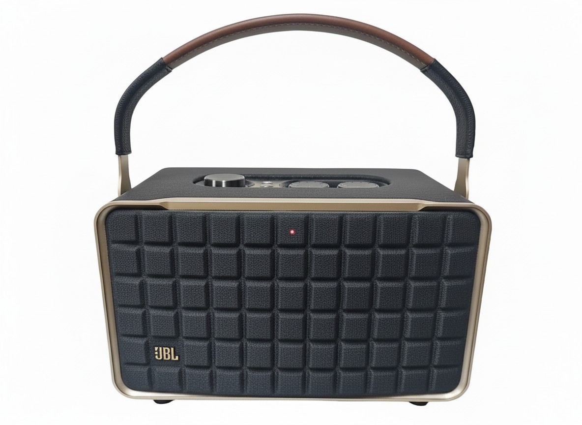JBL Authentics 300 Schwarz/Gold, Tragbarer WLAN-Lautsprecher mit Ethernet, AUX, USB, Bluetooth. Inkl. Zubehör, OVP. | Zustand: Sehr Gut | Farbe: schwarz