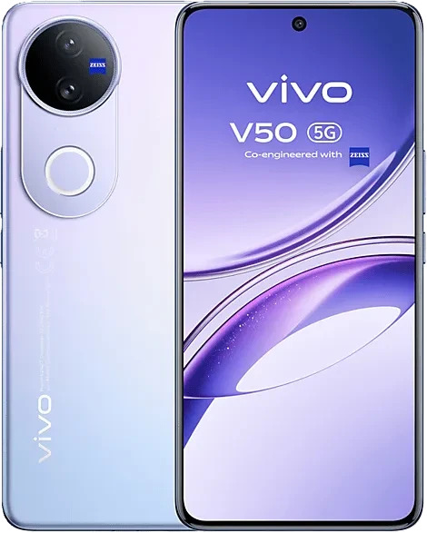 Vivo V50 5G 512GB, SimLock: Frei | Zustand: Wie Neu | Farbe: violett | Akku: 100%