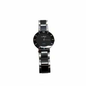 Jacques Lemans Ceramic Damen Schwarz, Quarzuhr mit Edelstahl | Keramik-Armband, sichtbare Kratzer an der Schließe. | Zustand: Gebraucht | Farbe: schwarz