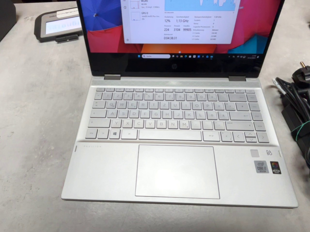 HP Pavilion x360 14 i7-1065G7 16/512, 14 Zoll Convertible, 10. Gen Intel Core i7, 16GB RAM, 512GB SSD, Silber. | Zustand: Sehr Gut – Bild 2