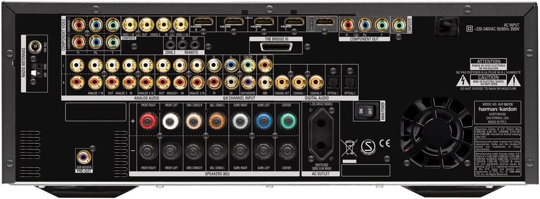 Harman Kardon AVR 360 7.1 AV Receiver schwarz, ohne fernbedienung – Bild 2