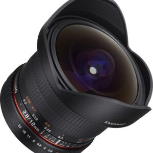 Samyang 12mm F2.8 ED AS NCS Fisheye NX, Manuelles Fisheye-Objektiv für Samsung NX, gute Schärfe, NCS-Beschichtung gegen Lens Flare. | Zustand: Sehr Gut