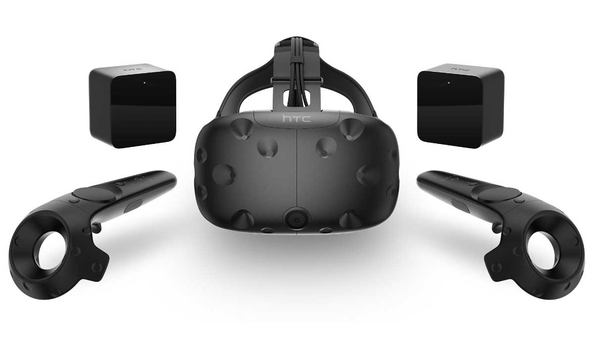 HTC Vive VR-Brille inkl. 2 Controller + 2 Tracker, VR-Brille von HTC Vive mit 2 Motion Controllern und 2 Trackern, inklusive Originalverpackung (OVP) | Zustand: Wie Neu | Farbe: schwarz