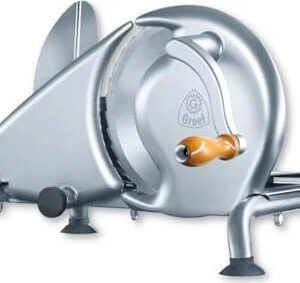 Graef Manuale H 9 in Silber , Hand-Allesschneider, Vollmetall, Ø 190 mm Wellenschliffmesser, stufenlose Schnittstärke, ovp | Zustand: Neu