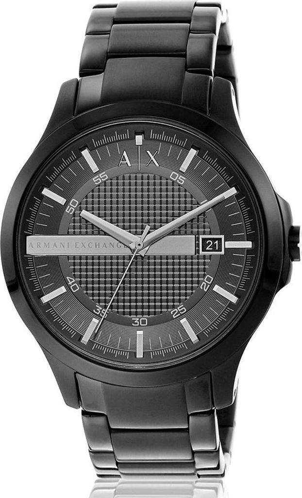 Armani Exchange AX7101 schwarz, Herrenuhr mit schwarzem Zifferblatt, Datum, Edelstahlarmband, 46mm, Quarzwerk. | Zustand: Sehr Gut