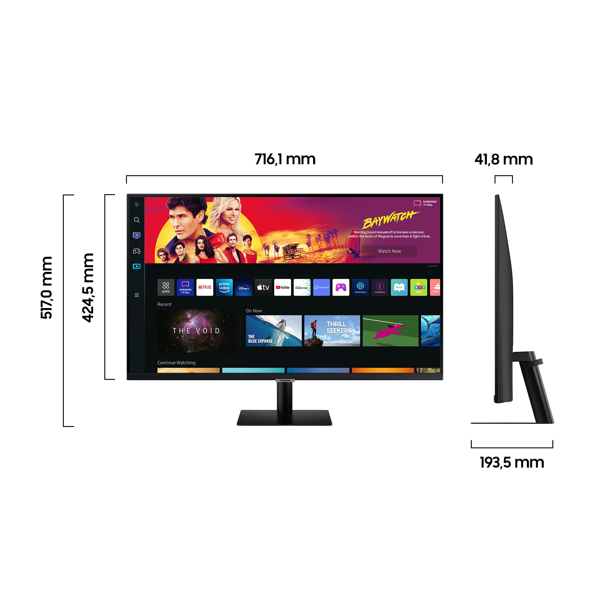 Samsung M70B 32 Zoll 4K (2023), 32 Zoll 4K UHD Smart Monitor mit USB-C, WLAN und Lautsprechern. | Zustand: Sehr Gut – Bild 5