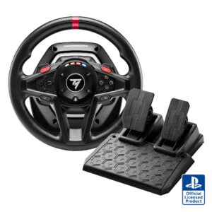 Thrustmaster T128 PS5/PS4/PC, Lenkrad mit Pedalset, offiziell lizenziert für PS5 | PS4, kompatibel mit PC, OVP. | Zustand: Gut | Farbe: schwarz