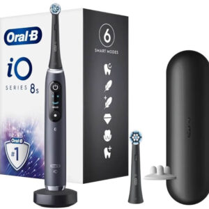 Oral-B iO Series 8N Black Onyx, Elektrische Zahnbürste mit KI, 6 Programmen und magnetischem Antrieb für eine professionelle Reinigung. | Zustand: Neu