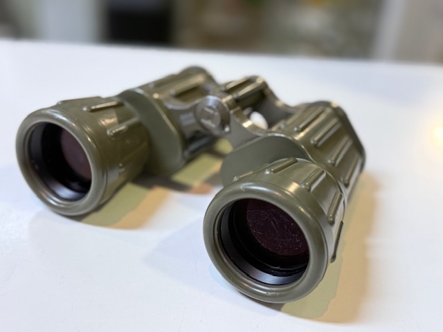 Swarovski Habicht 7x42 Bundesheer grün, Klassisches Dienstglas des österreichischen Bundesheeres, Made in Austria, mit Strichplatte. | Zustand: Schlecht