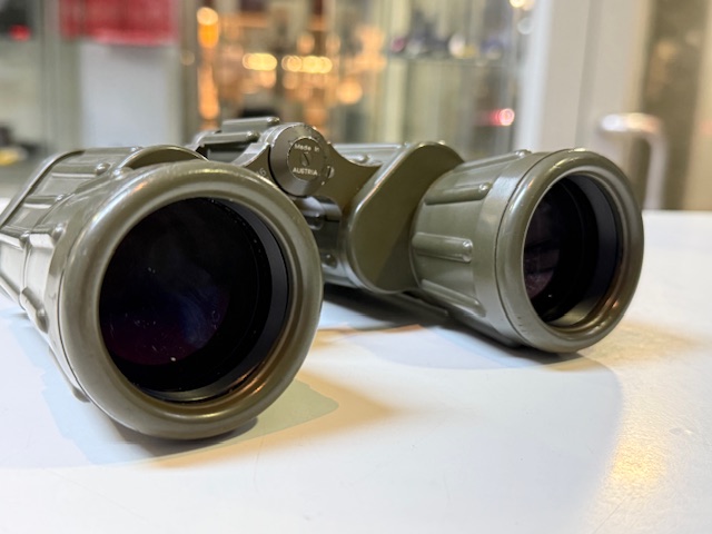 Swarovski Habicht 7x42 Bundesheer grün, Klassisches Dienstglas des österreichischen Bundesheeres, Made in Austria, mit Strichplatte. | Zustand: Schlecht – Bild 4