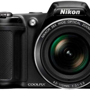 Nikon COOLPIX L340 schwarz, Digitalkamera 20,2 MP, 28-fach optischer Zoom, inkl. Tasche | Zustand: Sehr Gut | Farbe: schwarz