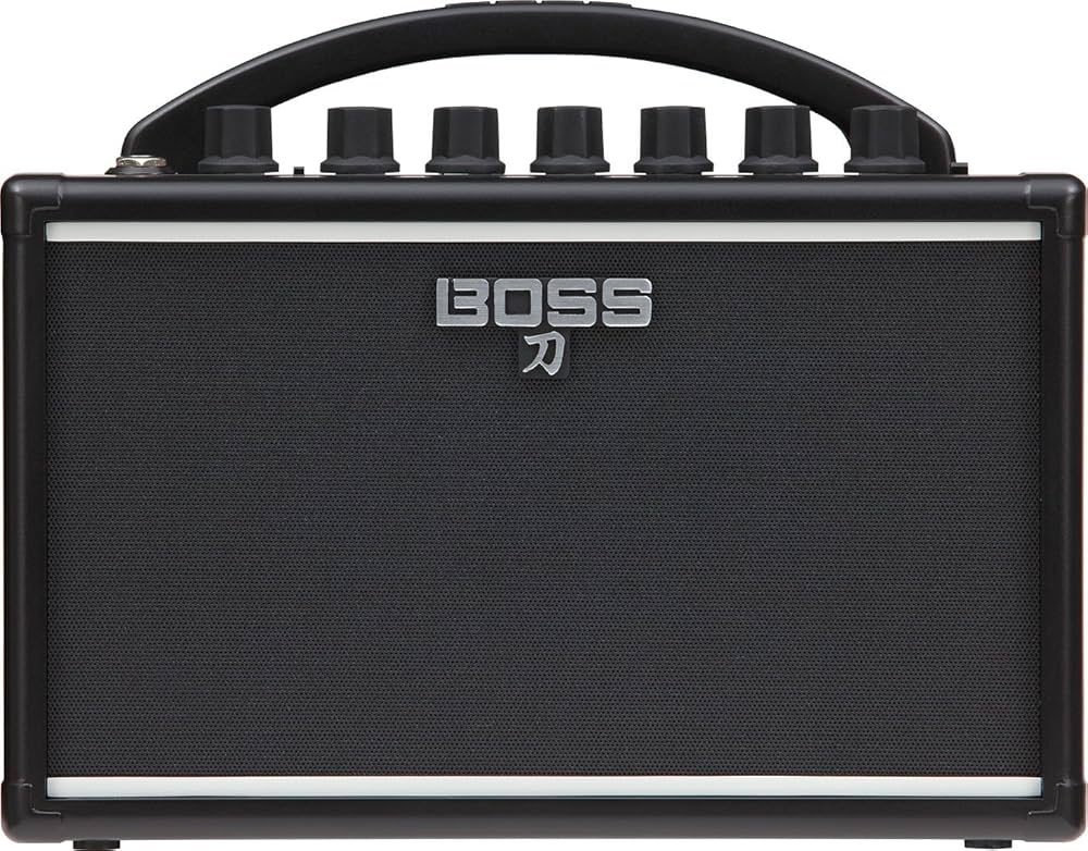Boss Katana-Mini, Ultra-kompakter Gitarrenverstärker mit 7W, 3 Amp-Typen und Delay, batteriebetrieben. | Zustand: Neu