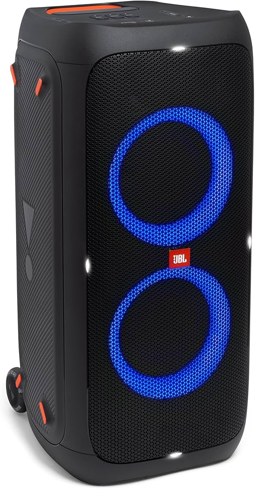 JBL Partybox 310 Schwarz, Tragbarer Party-Lautsprecher mit 240W JBL Pro Sound und dynamischer Lichtshow, IPX4.