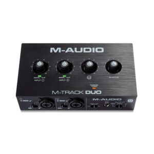 M-Audio M-Track Duo, 2-Kanal USB Audio Interface mit Crystal Preamps, 48 kHz, ideal für Mac | PC | iOS. | Zustand: Gut