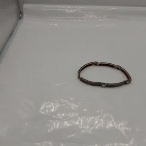 Silberarmband Glieder 14,4g mit Steinen, Armband aus Silber mit Steinen, Gewicht ca. 14,4 Gramm, Gliederoptik. | Zustand: Sehr Gut | Farbe: silber