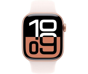 Apple Watch S10 42mm Roségold GPS, Aluminiumgehäuse, Sportarmband, Display mit Kratzern. | Zustand: Gut | Farbe: rose