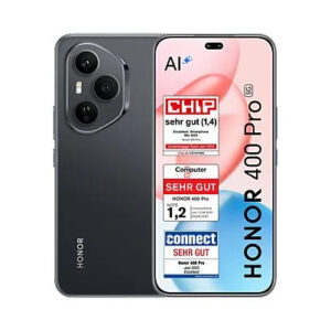 Honor 400 Pro 512GB 2025, Mit Snapdragon 8 Gen 3, 5G und 200MP Kamera. Erscheint Mai 2025. | SimLock: Frei | Zustand: Wie Neu | Farbe: schwarz | Akku: 100%
