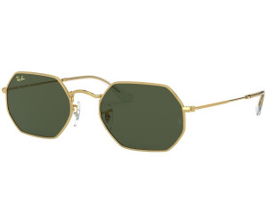 Ray-Ban Octagonal RB1972 Gold Grün, Sonnenbrille mit achteckigem MetalLadegerätestell und grünen G-15 Gläsern, inklusive Hülle. | Zustand: Wie Neu