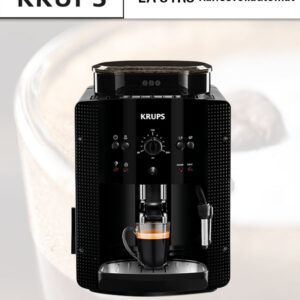 Krups EA81R8 Arabica schwarz, Kaffeevollautomat mit Milchaufschäumdüse, Metall-Brühgruppe, 1,8L Wassertank. | Zustand: Neu