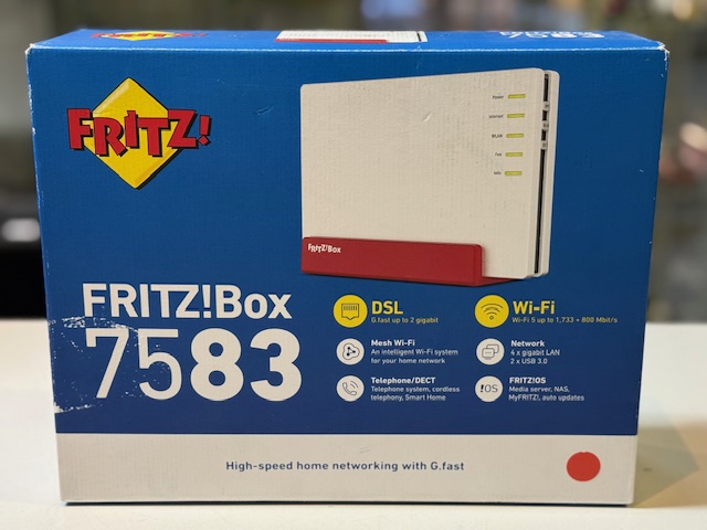 AVM FRITZ!Box 7583, High-End WLAN Router, G.fast, Dualband WLAN AC+N, neuwertig, nur Verpackung geöffnet | Zustand: Wie Neu