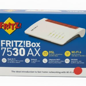 AVM FRITZ!Box 7530 AX, Wi-Fi 6 Router mit Mesh, DSL-Modem, DECT-Basis, inkl. Verpackung und Ladegerät | Zustand: Sehr Gut