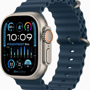 Apple Watch Ultra 2 49mm Blau 2023, Apple Watch Ultra 2, 49mm, Titan, Ocean Armband Blau, inkl. OVP, Ladekabel, Akkuzustand 100%. | Zustand: Sehr Gut