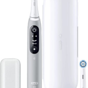 Oral-B iO Series 6 Grey Opal, Elektrische Zahnbürste mit iO Technologie, interaktivem Display und Reiseetui. | Zustand: Neu