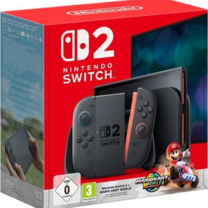 Nintendo Switch 2 + Mario Kart World, Konsole mit Dock, Ladegerät, HDMI, Joy-Cons, inkl. Mario Kart World und Pokémon Z-A. | Zustand: Sehr Gut | Farbe: schwarz