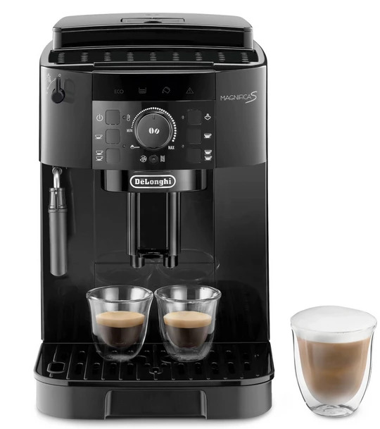 De'Longhi Magnifica S ECAM12.121.B, Kaffeevollautomat mit manueller Milchaufschäumdüse, 13 MahLadegerätradeinstellungen und Doppelauslauf. | Zustand: Neu