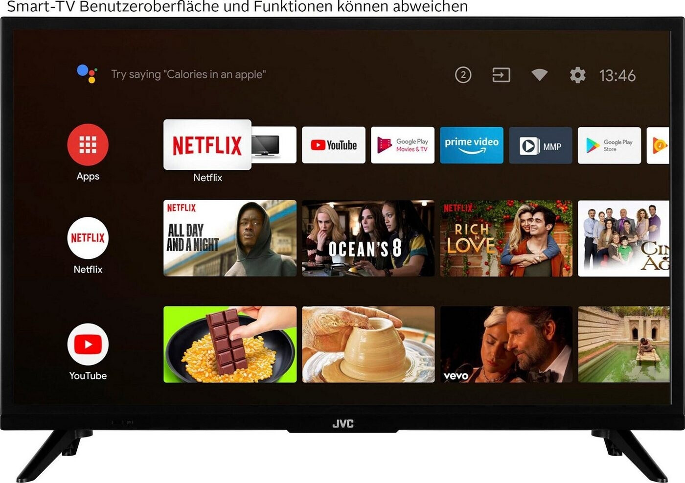 JVC LT-32VAF3255 32 Zoll Smart TV, HD-Ready, Smart TV powered by TiVo, HDR10, Triple-Tuner, inkl. Fernbedienung. | Zustand: Sehr Gut