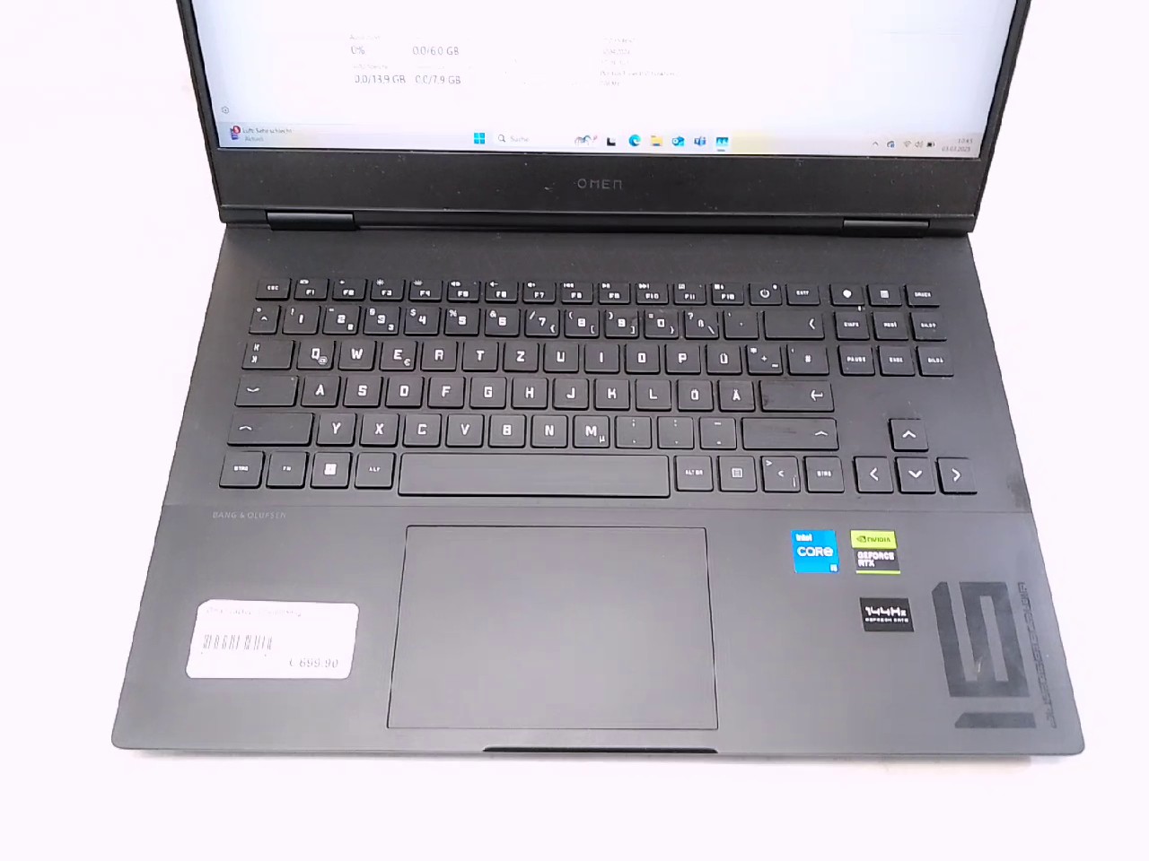 HP Omen 16-wd0059ng, i5-13420H | 16GB | 1TB SSD | RTX 4050 | Win 11, hintere Schrauben fehlen. | Zustand: Sehr Gut – Bild 3