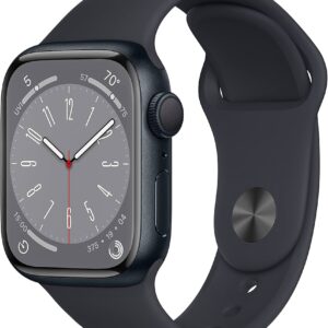Apple Watch Series 8 GPS 41mm, Always-On Display, EKG, Blutsauerstoff, Temperatursensor, Sturzerkennung. | Zustand: Gut | Farbe: schwarz