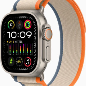 Apple Watch Ultra 2 Trail Loop S/M, Orange | Beige, OVP, GPS + Cellular, 49mm Titan Case | Zustand: Neu | Farbe: schwarz