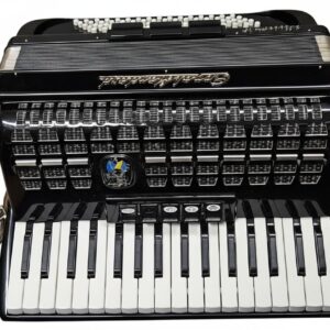 Royalstandard Meteor N, schwarz, Piano-Akkordeon mit Koffer, Marke Royal Standard, Modell Meteor N. | Zustand: Sehr Gut