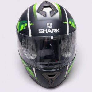 Shark S 600 Exit Schwarz Grün, Shark S600 Integralhelm mit auffälliger schwarz-grüner Grafik, Pinlock vorbereitet. | Zustand: Gut