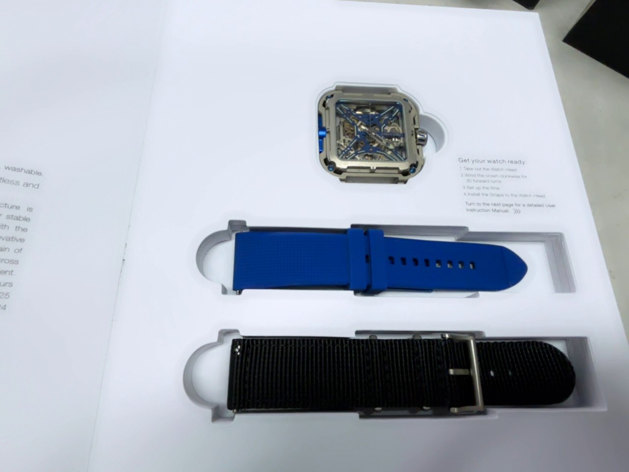 CIGA Design X Series, 09/2023, Mechanical Skeleton Watch, OVP, mit Originalrechnung vom 06.09.2023, blau | silberfarben | Zustand: Sehr Gut | Farbe: silber – Bild 2