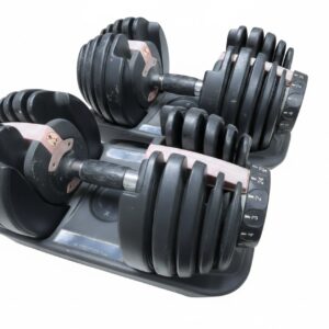 Ativafit Kurzhantel verstellbar Paar, Verstellbare Kurzhantel, vermutlich 2,5 bis 25 kg, schwarz, mit Ablage. | Zustand: Gut