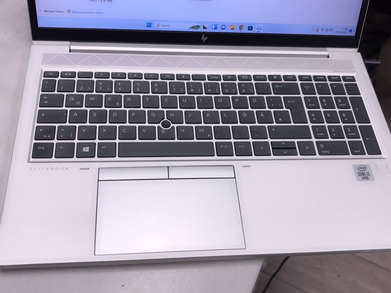 HP EliteBook 850 G7 i5-10310U 16GB 256GB, Notebook mit 15,6 Zoll FHD, Intel Core i5-10310U, 16GB RAM, 256GB SSD. Farbe Silber laut Bildern und Daten. | Zustand: Sehr Gut