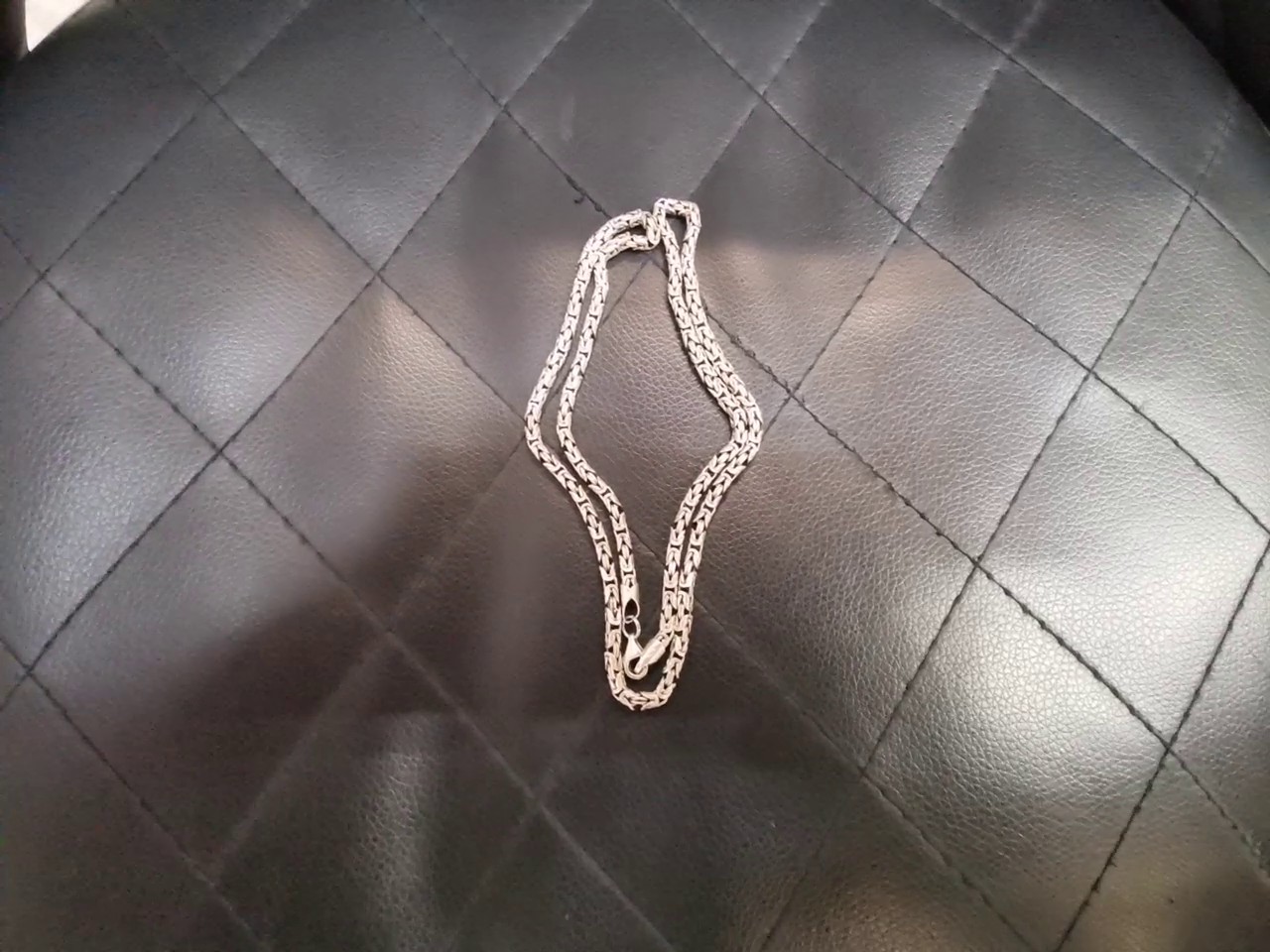 Silber Königskette 35,07g, Silberne Königskette, ca. 35,07 Gramm schwer, Gliederkette mit Karabinerverschluss. | Zustand: Gut – Bild 2