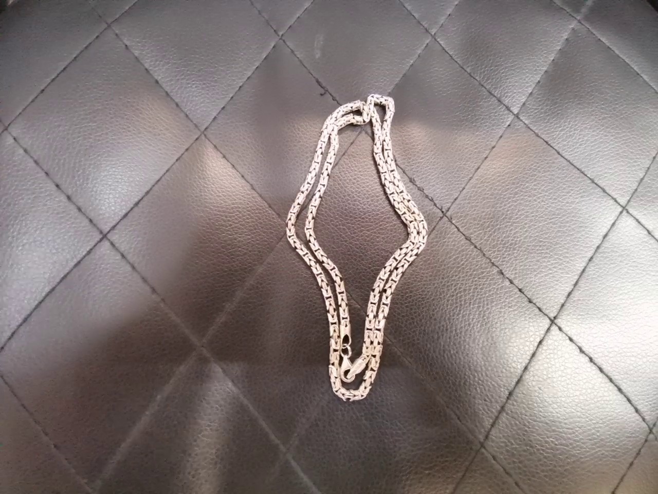 Silber Königskette 35,07g, Silberne Königskette, ca. 35,07 Gramm schwer, Gliederkette mit Karabinerverschluss. | Zustand: Gut – Bild 3