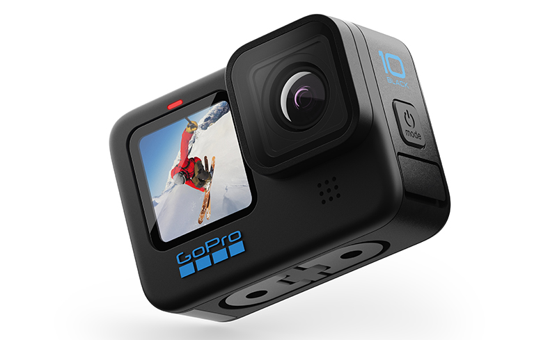 GoPro Hero10 Black, Schwarze Action-Kamera mit Tasche, 5.3K Video, HyperSmooth 4.0. | Zustand: Sehr Gut