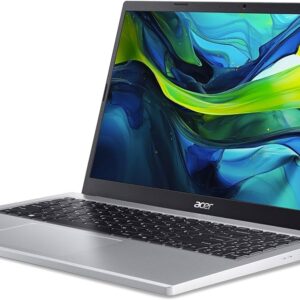 Acer Aspire 3 N100 4GB 128GB, Laptop mit Intel N100, 4GB RAM, 128GB SSD und Windows 11 Home. Die Bilder zeigen ein silbernes Modell. | Zustand: gut