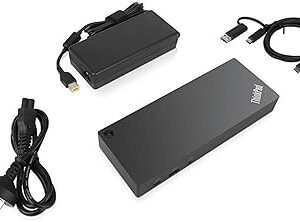 Lenovo Hybrid USB-C/USB-A Dock 135W, Hybrid-USB Port Replikator inkl. 135W Netzteil, unterstützt bis zu zwei externe Monitore. | Zustand: Wie Neu